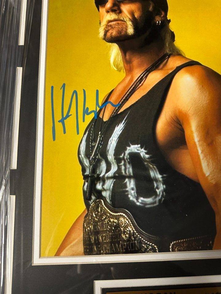 Framed Hollywood Hulk Hogan Autographed NWO 11x14 Photo WCW BAS