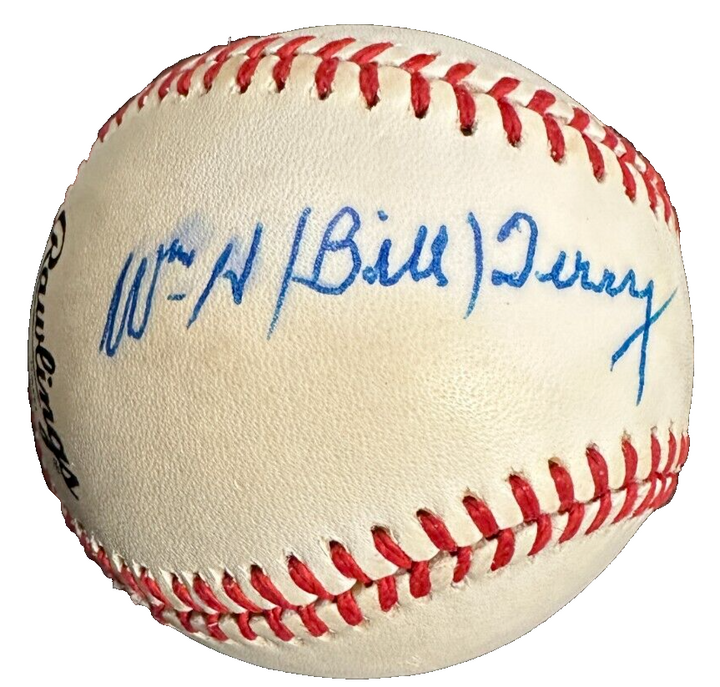 Bill Terry Autographed National League Baseball New York Giants HOF BAS