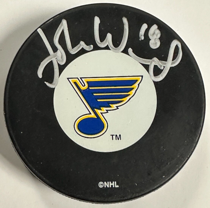 John Wensink Autographed St. Louis Blues Hockey Puck BAS