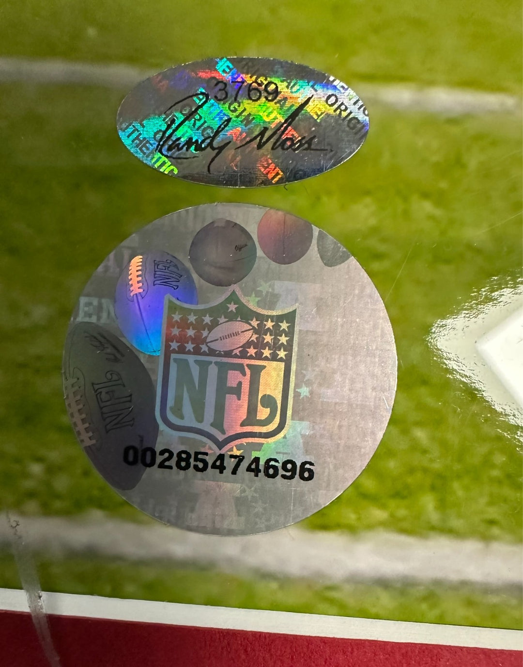 Randy Moss Autographed 16x20 Photo Framed New England Patriots HOF