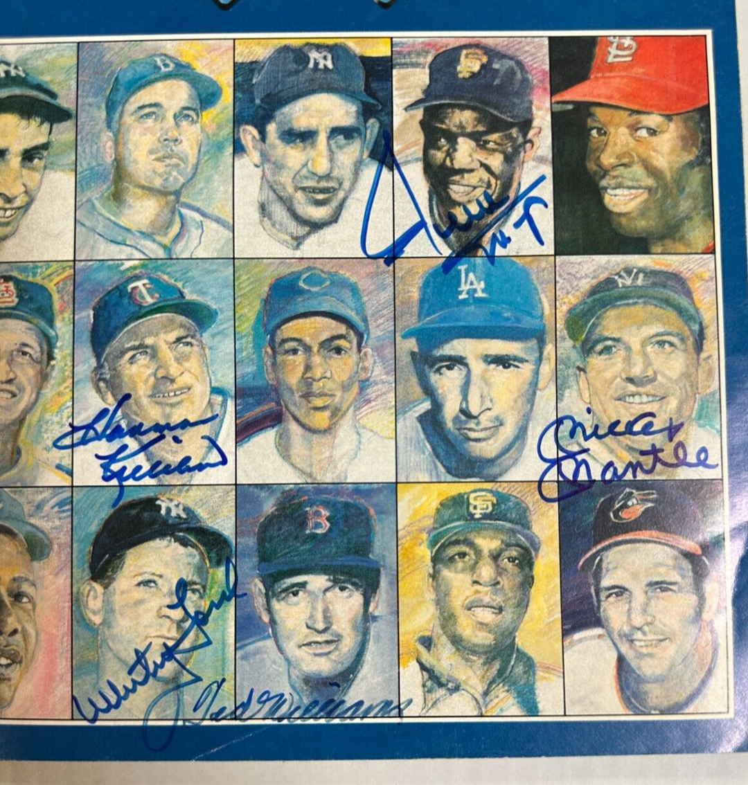 1986 MLB All-Star Game Signed Program Mantle Williams Mays Ford Killebrew BAS