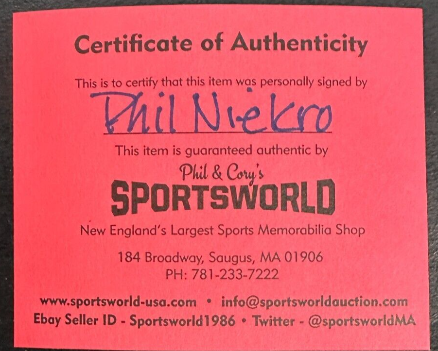Phil Niekro Autographed ONL Baseball W/ Cooperstown Postmark & HOF 97 121/500