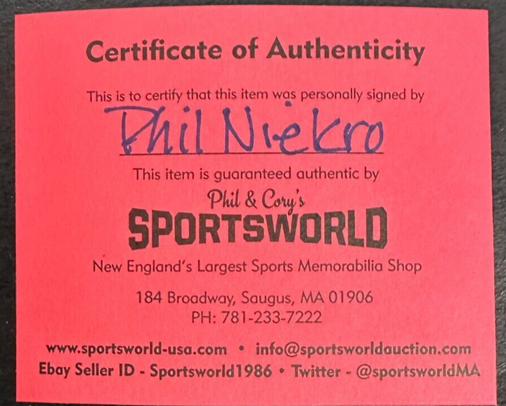 Phil Niekro Autographed ONL Baseball W/ Cooperstown Postmark & HOF 97 121/500