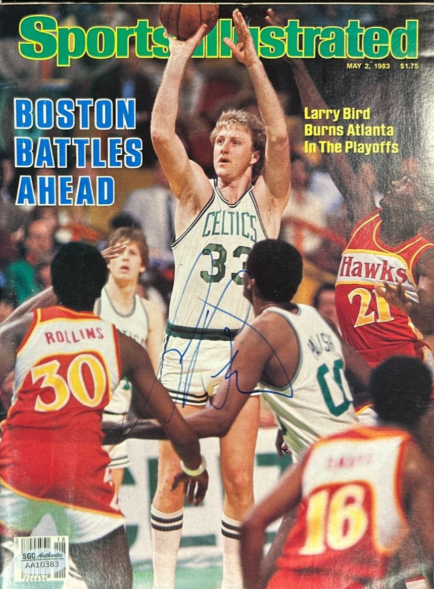 Larry Bird Autographed May 2, 1983 Issue of Sports Illustrated SGC HOF Celtics