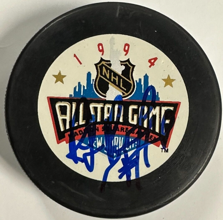 Ray Bourque Autographed 1994 NHL All-Star Game Hockey Puck New York Rangers MSG