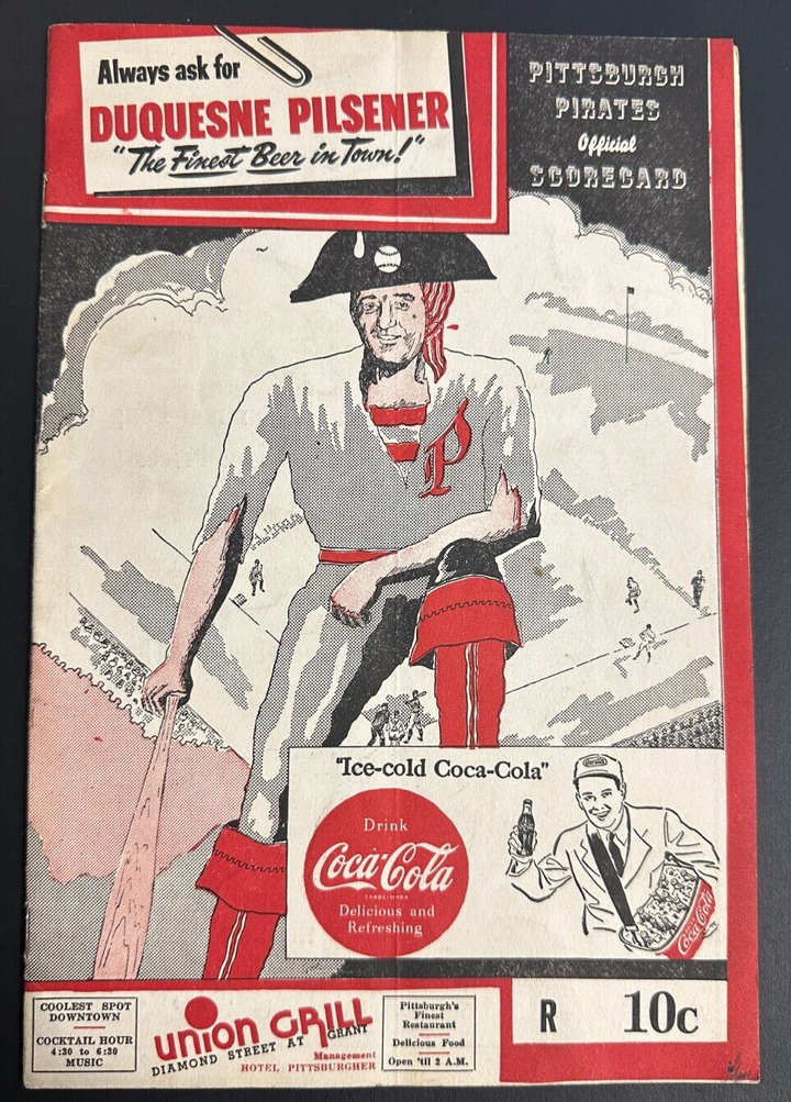 July 27, 1941 Pittsburgh Pirates Vs Dodgers Program Scored 4-3 Pirates