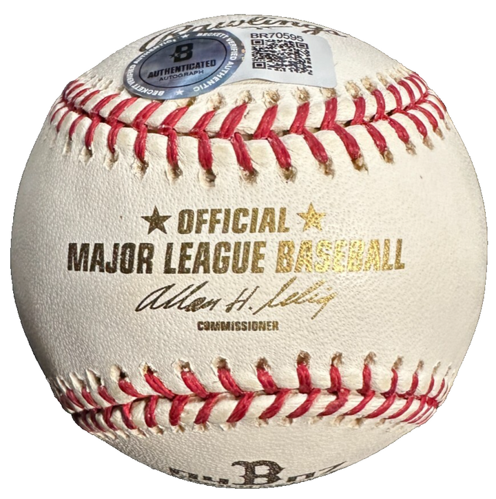 David Ortiz Autographed 2004 & 2007 World Series Champions Baseball Red Sox BAS