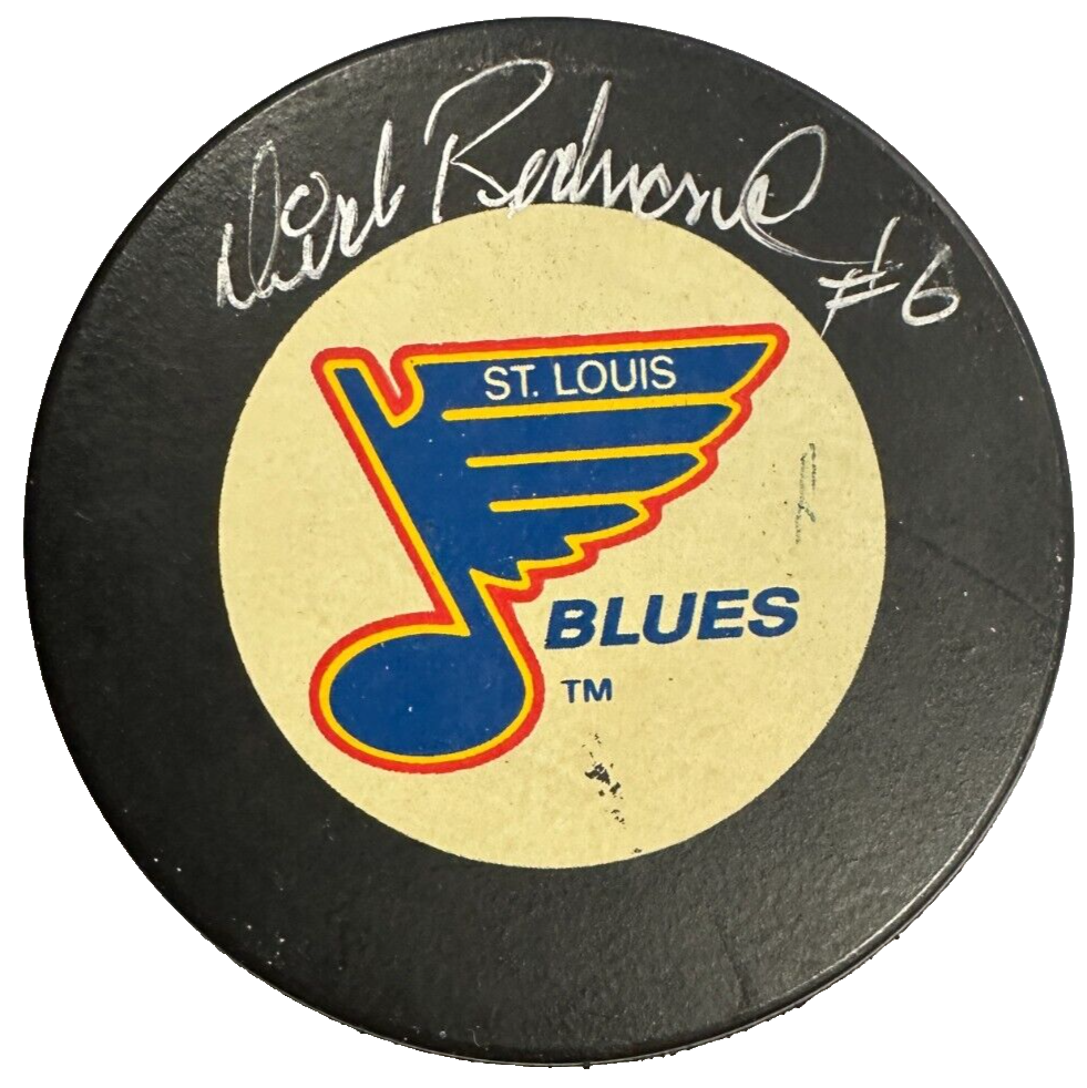 Dick Redmond Autographed St Louis Blues Hockey Puck BAS -