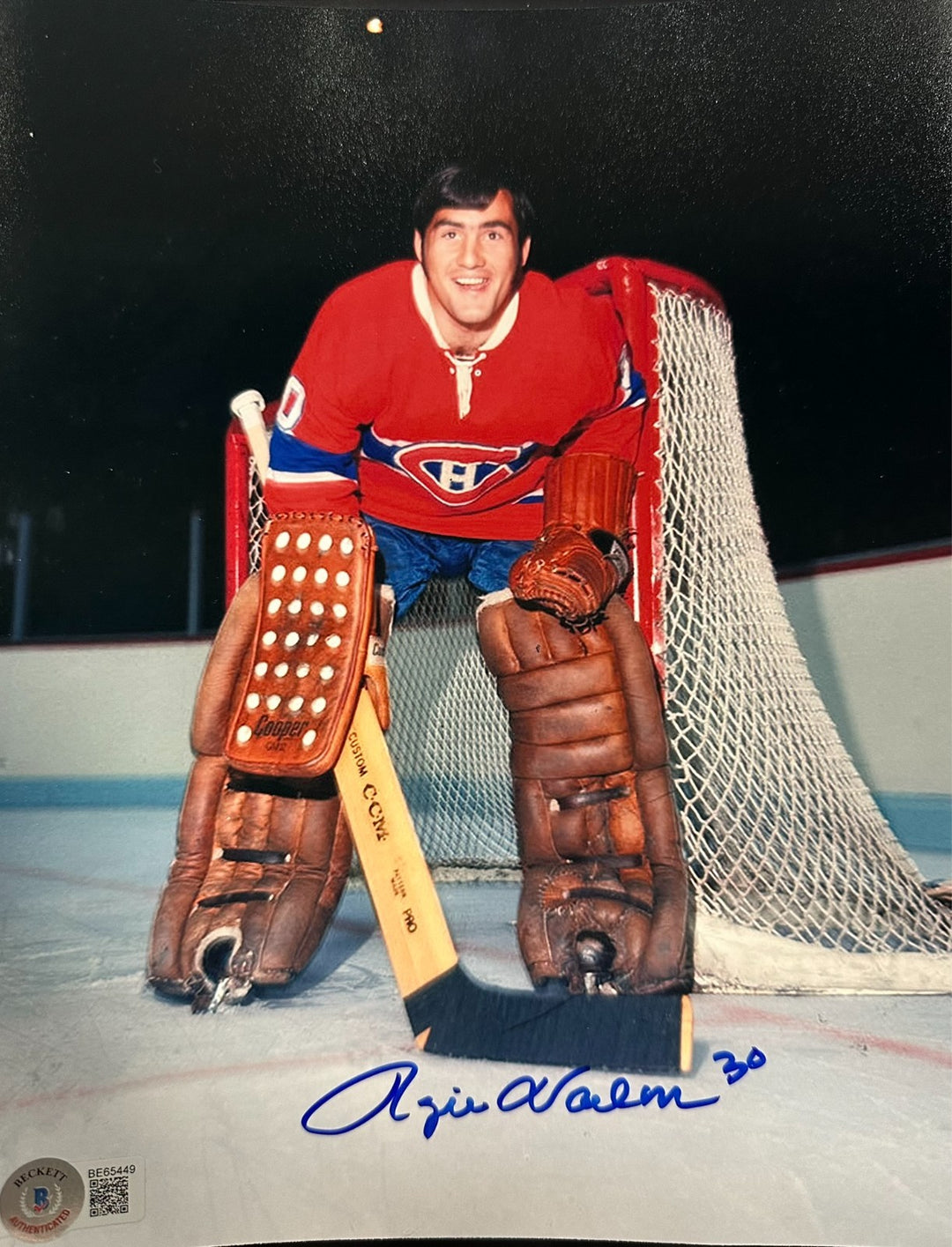 Rogie Vachon Autographed 8x10 Montreal Canadiens Photo BAS HOF