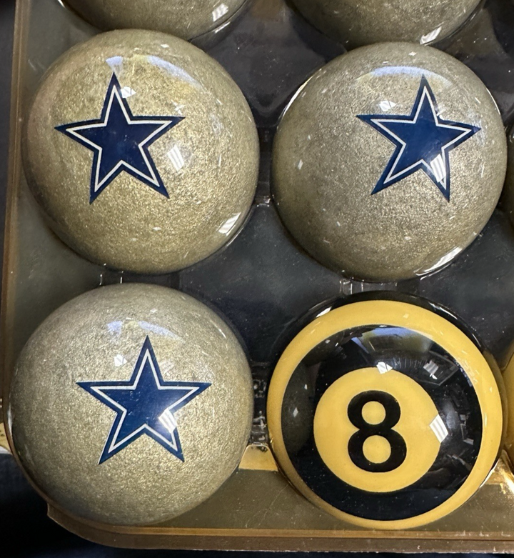 Dallas Cowboys & New England Patriots Billiards Pool Balls Set NFL Football