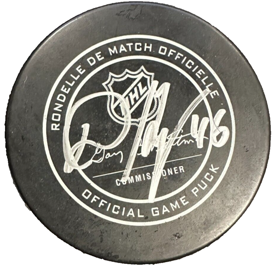 David Krejci Autographed Boston Bruins 2018 China Games Official Game Puck