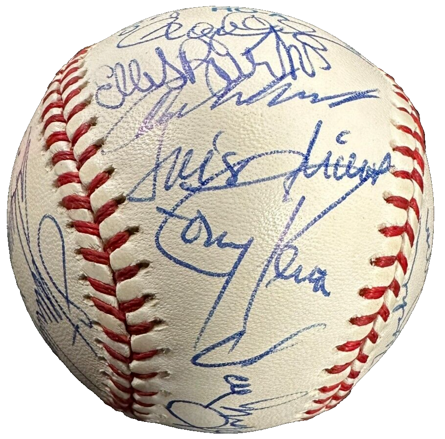 1991 Boston Red Sox Team Autographed Baseball Clemens Boggs Boddicker