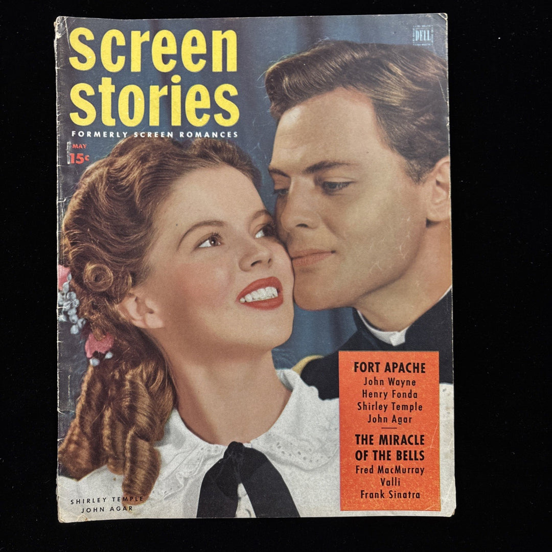 1948 MAY SCREEN STORIES MAGAZINE SHIRLEY TEMPLE & JOHN AGAR COVER