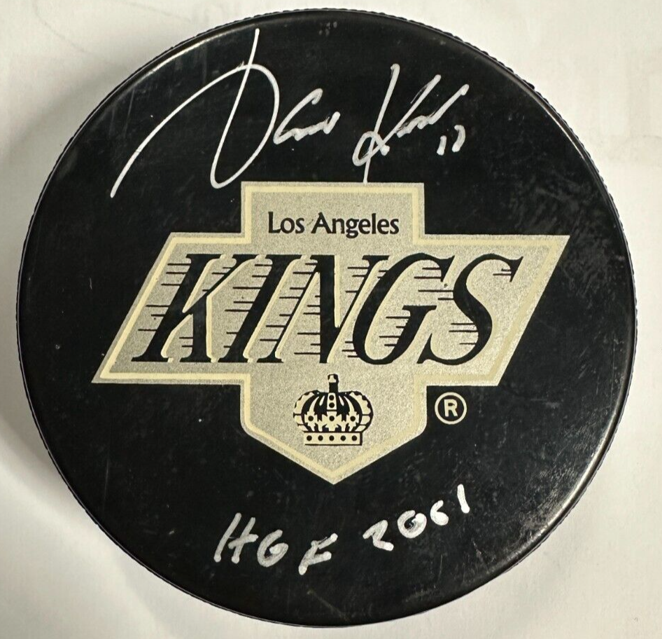 Jari Kurri Autographed Los Angeles Kings Game Puck W/ HOF 2001 JSA