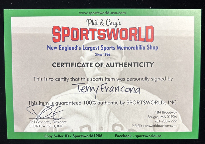 Terry Francona Boston Red Sox Manager  Autographed Framed Picture 16x14 COA