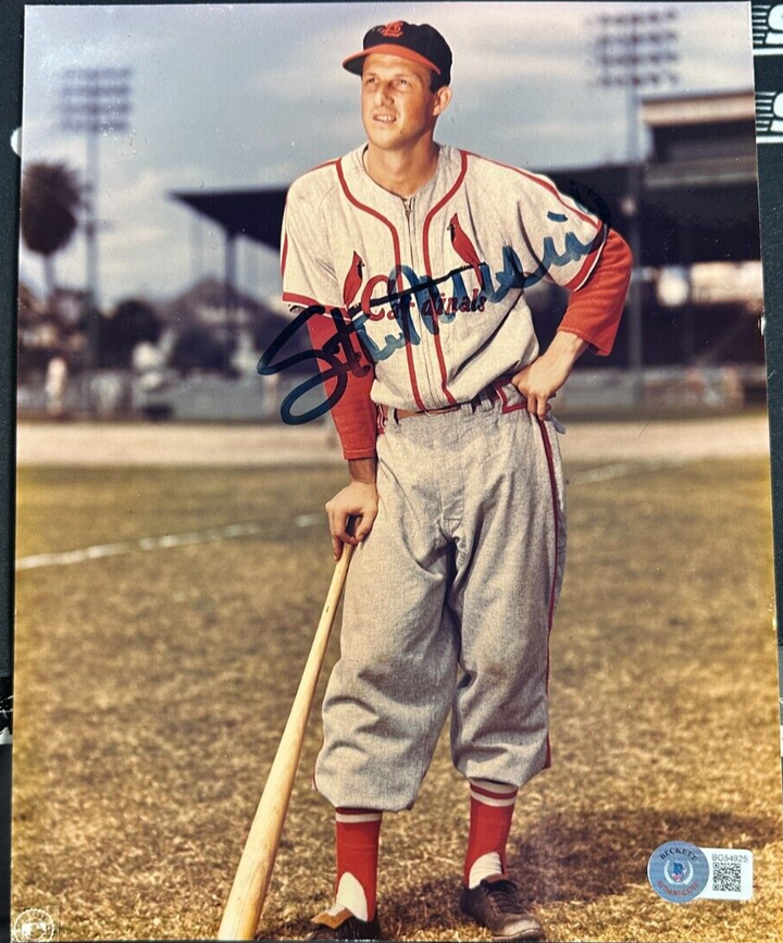 Stan Musial Autographed 8x10 Photo St. Louis Cardinals BAS HOF