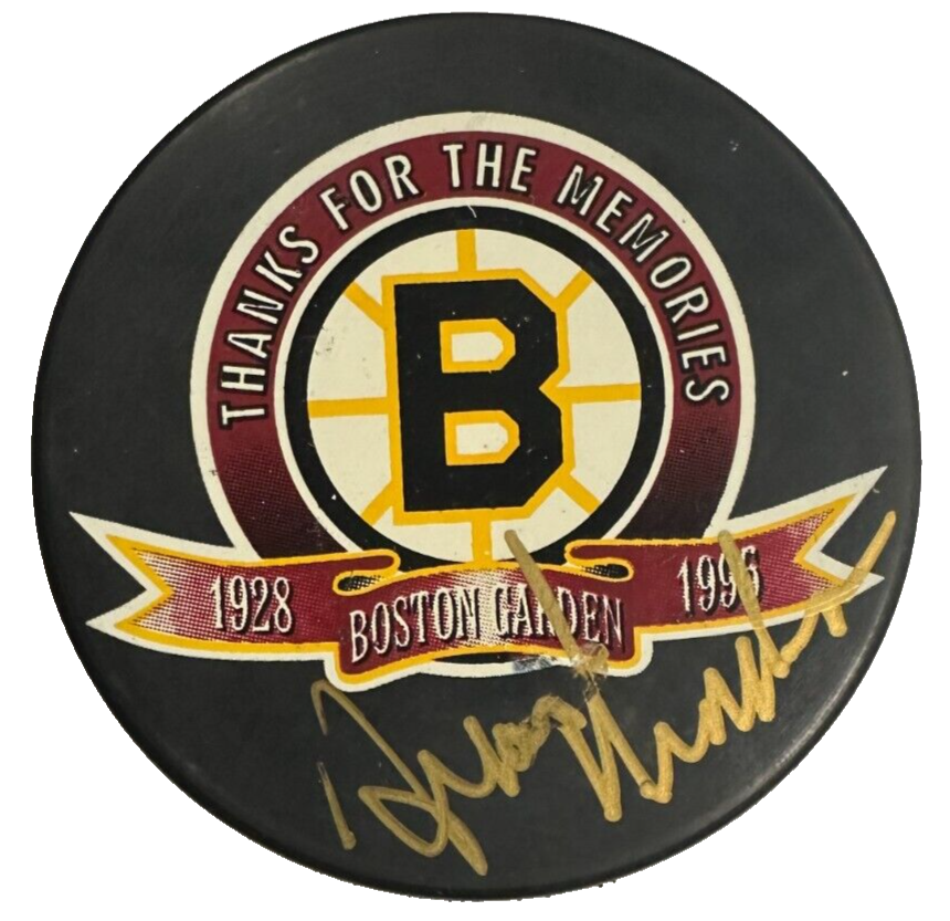 Nevin Markwart Autographed Boston Garden Thanks for the Memories Puck BAS