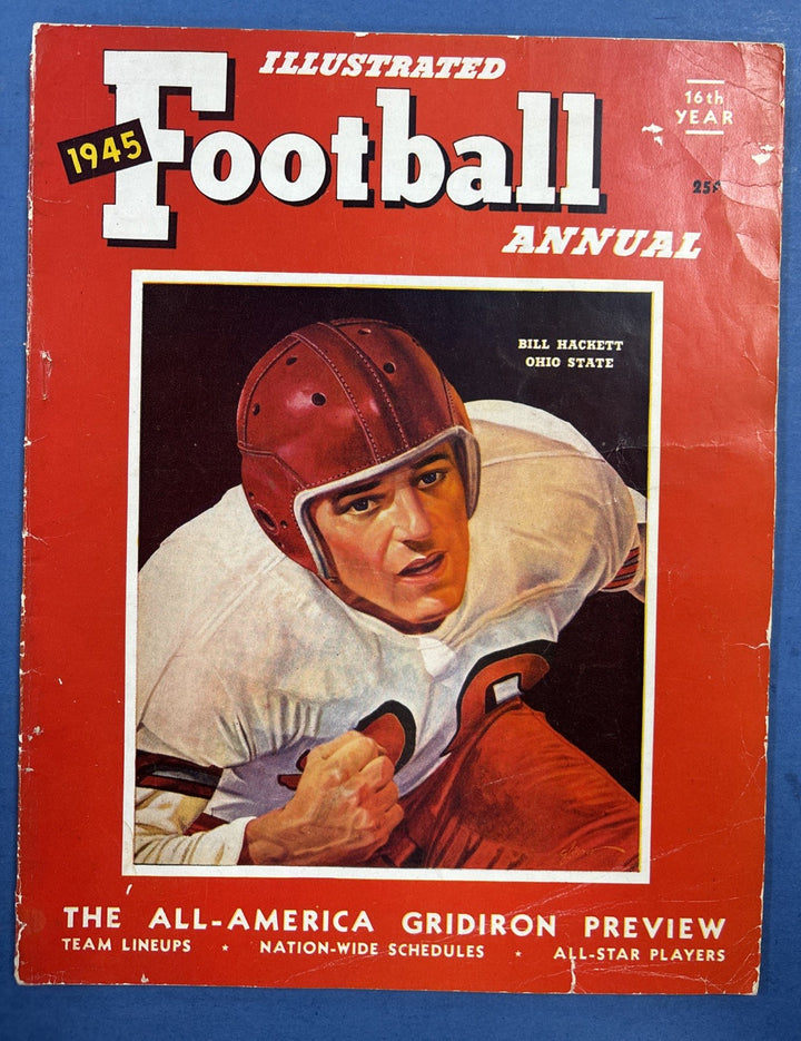VTG Illustrated Football Annual Magazine 1945 - Bill Hackett of Ohio State