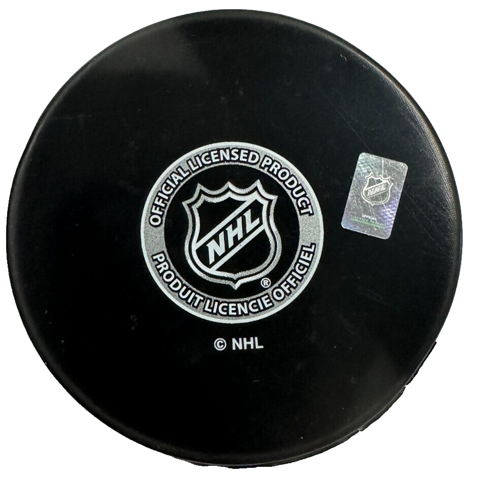 Dennis Bonvie Autographed Boston Bruins Hockey Puck W/ 4804 PM's Leader
