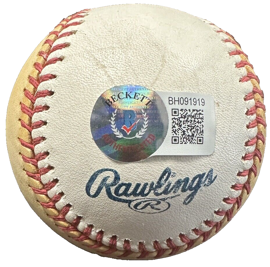 David Ortiz Autographed Official 2005 Homerun Derby Baseball Red Sox BAS