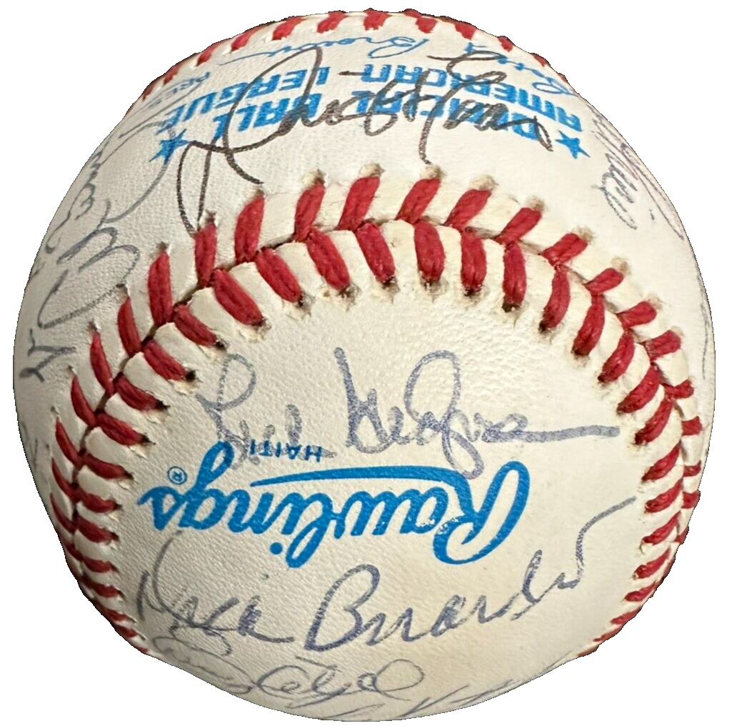 1989 Boston Red Sox Team Autographed Baseball Clemens Boggs Rice Smith