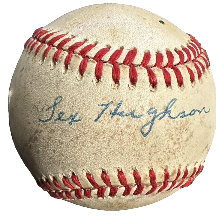 Tex Hughson Autographed Bobby Brown American League Baseball Red Sox