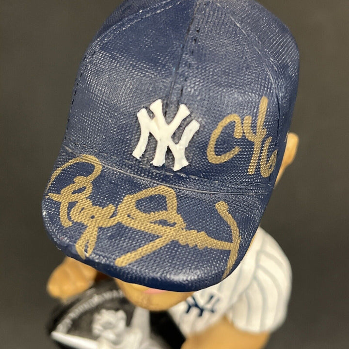 Roger Clemens Signed CY6 Inscribed Bobble Head Beckett Sticker New York Yankees