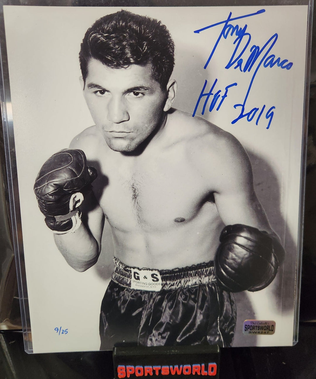 Tony DeMarco Signed Inscribed 8x10 Photo Boxing HOF COA #9/25