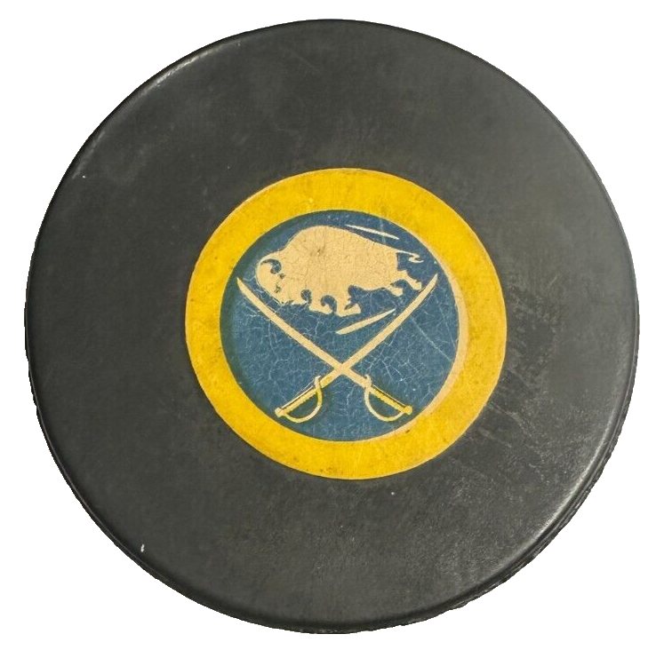 1976-77 Buffalo Sabres Tyer Converse Official Game Used Puck NHL