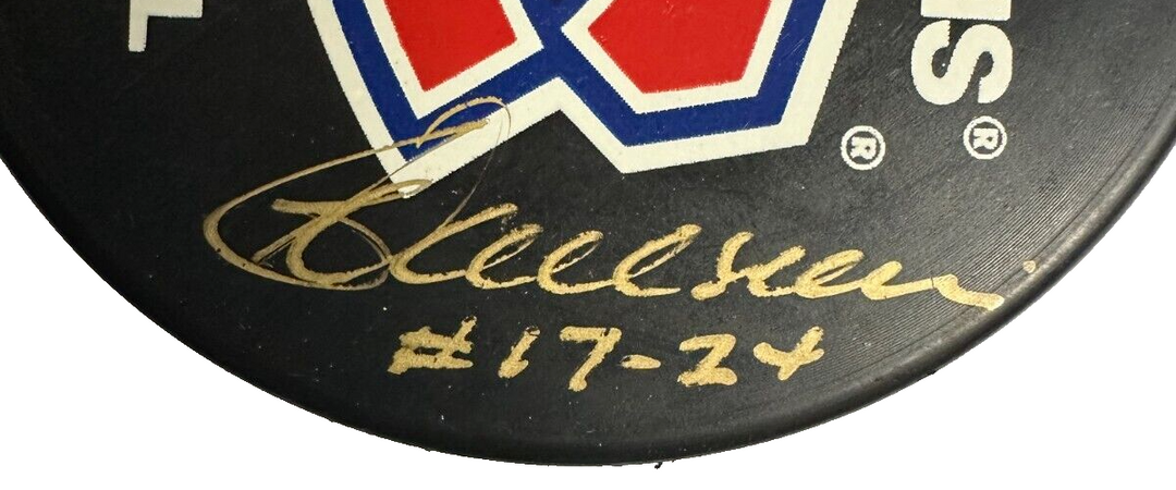 Carol Vadnais Autographed Montreal Canadiens Hockey Puck BAS