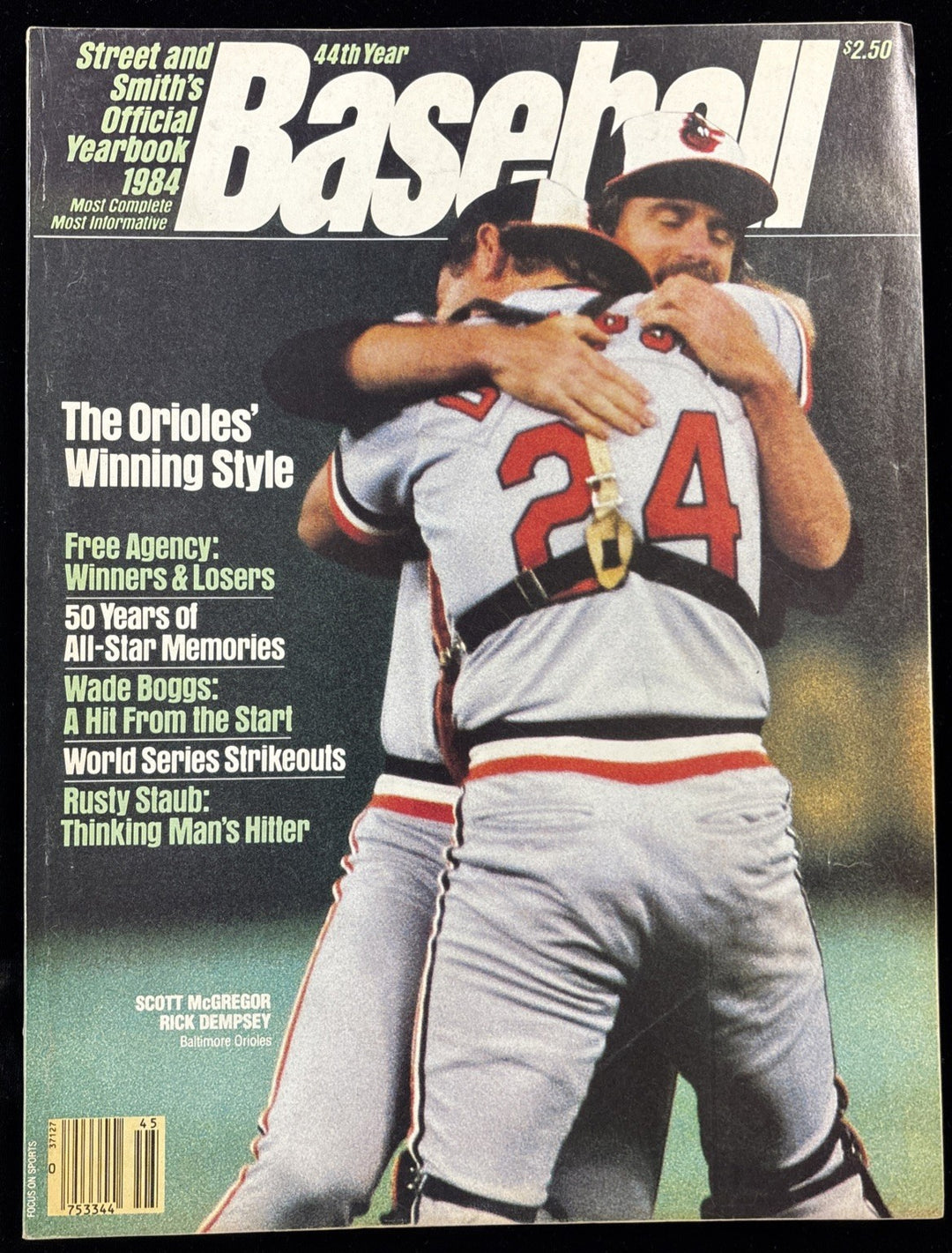 1984 Street & Smiths Baseball Yearbook Scott McGregor / Rick Dempsey Orioles 