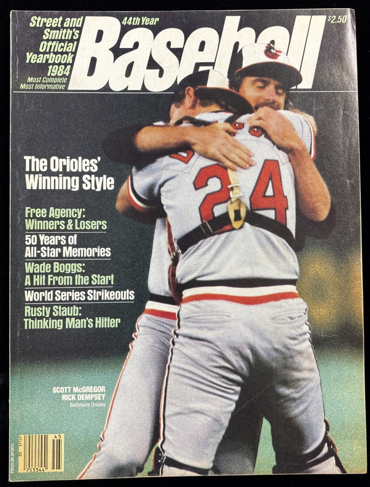 1984 Street & Smiths Baseball Yearbook Scott McGregor / Rick Dempsey Orioles 