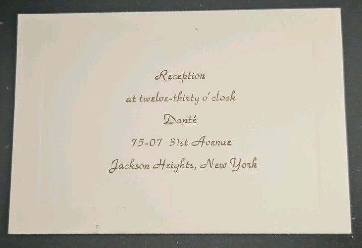 Tony Bennett Signed 3x4 Invitation Card Beckett Holo BAS