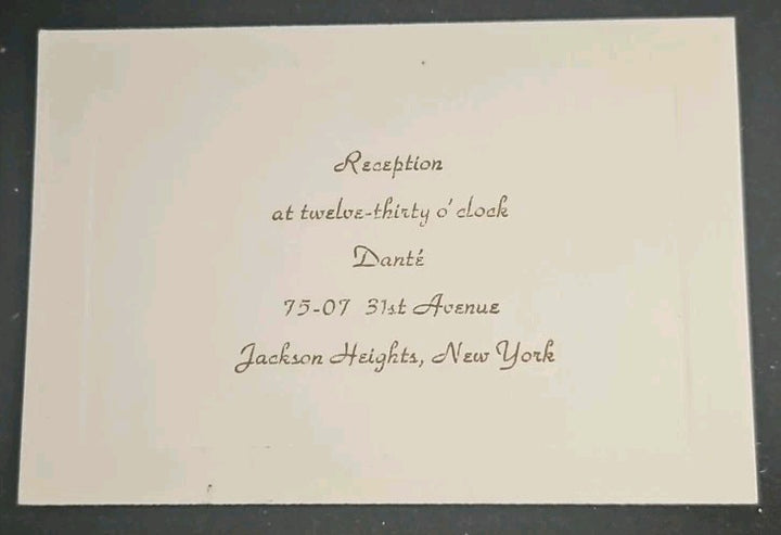 Tony Bennett Signed 3x4 Invitation Card Beckett Holo BAS