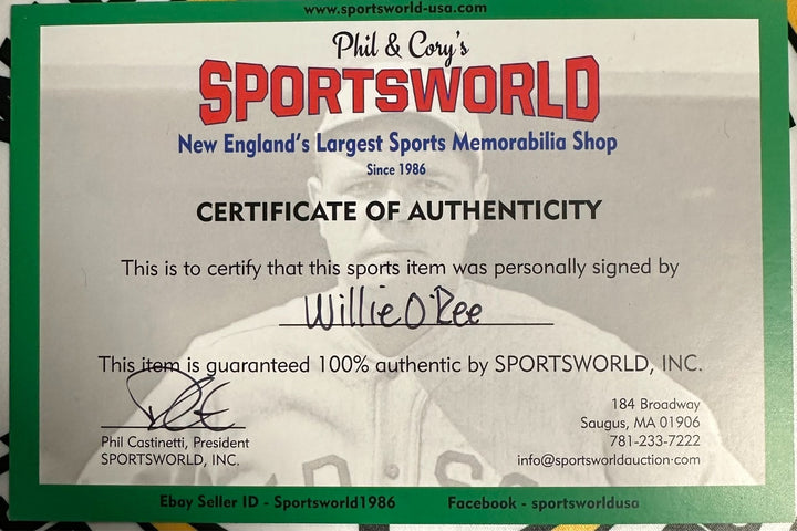Willie O'Ree Autographed Boston Bruins Mini Retirement Banner W/ HOF 2018
