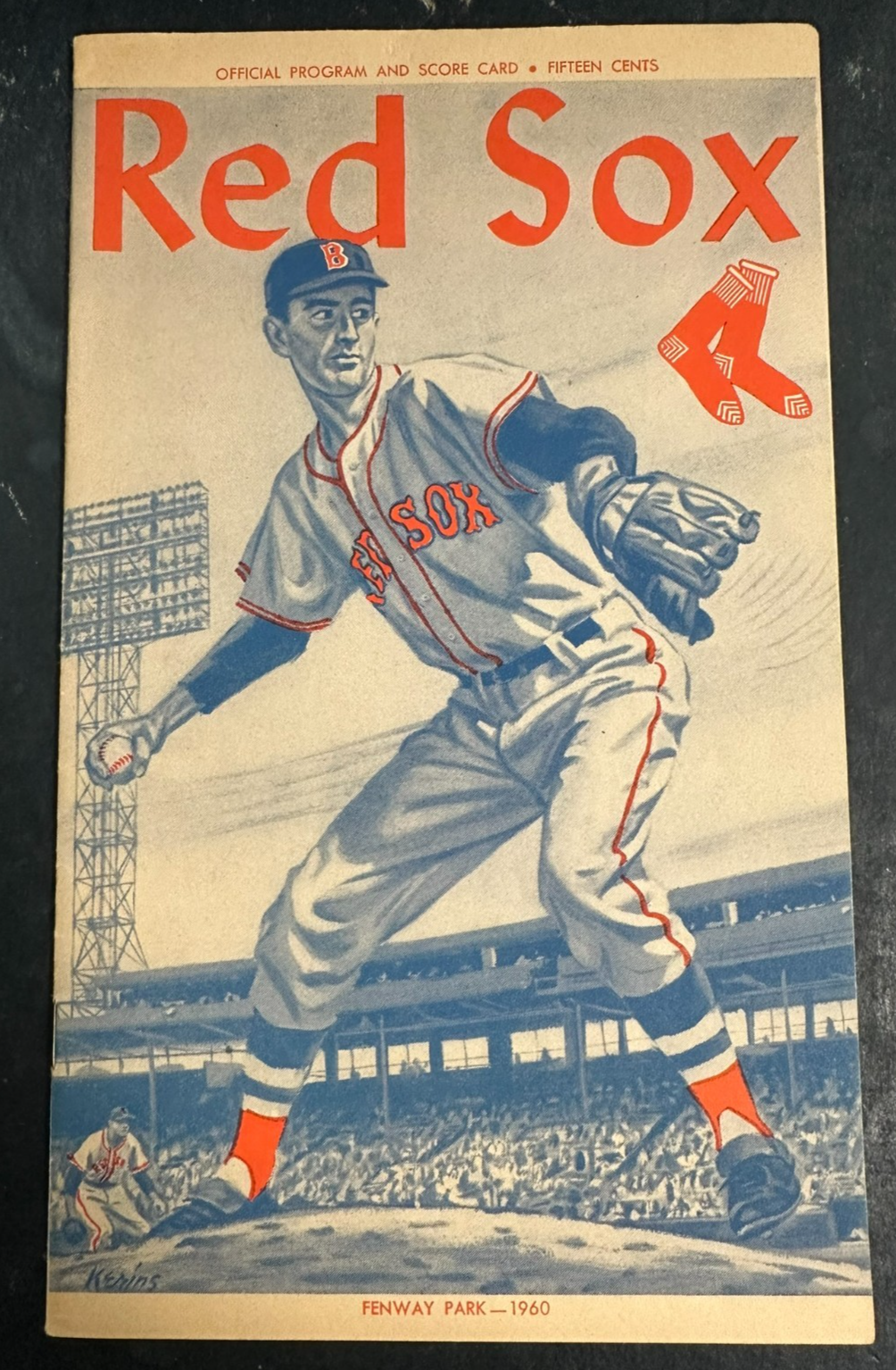 1960 Boston Red Sox Vs the New York Yankees Baseball Program Unscored