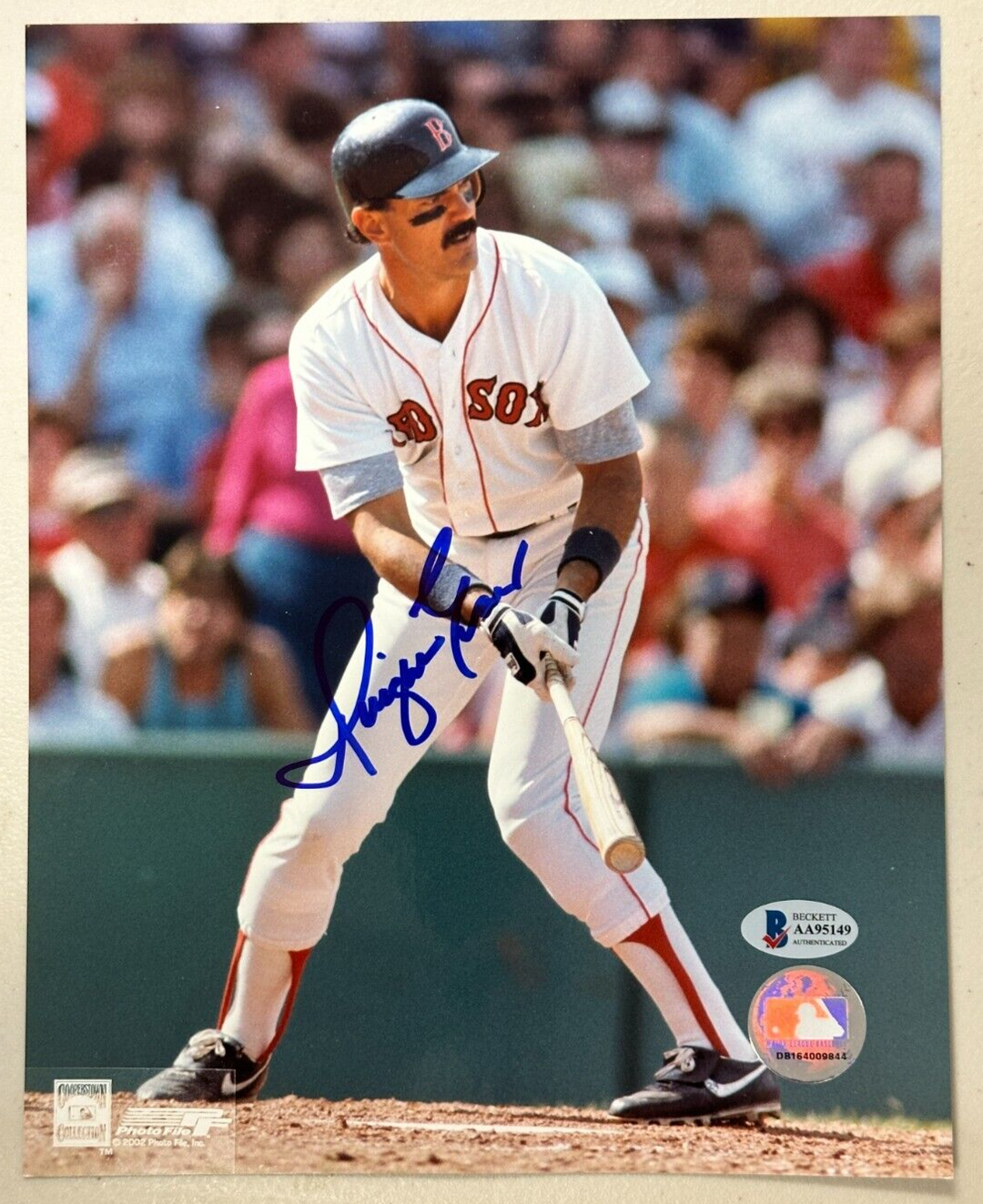 Dwight Evans Autographed Boston Red Sox 8x10 Photo BAS