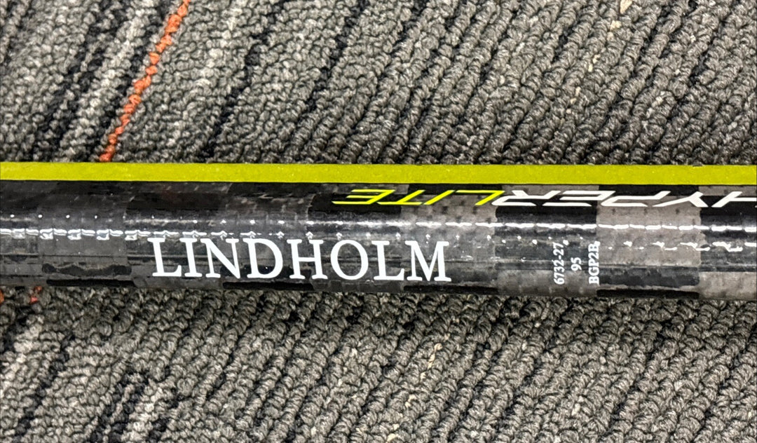 Hampus Lindholm Game Used Stick Boston Bruins 100 Year Hologram Broken