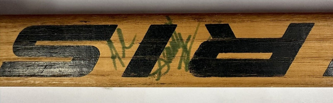 1974 New England Whalers Team Signed Tom Webster Game Issued Stick WHA Green