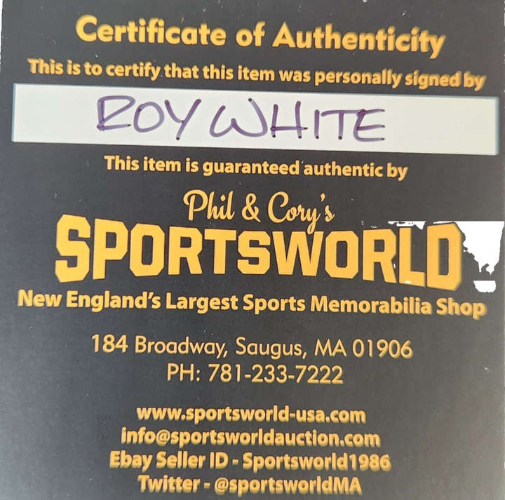 Roy White Signed Inscribed 100 Year Fenway Park Baseball Yankees Red Sox COA