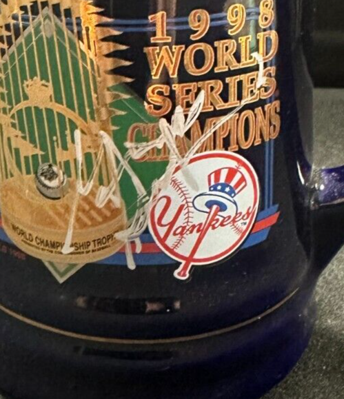 George Steinbrenner Joe Torre & Cashman Autographed 1998 World Series Stein BAS