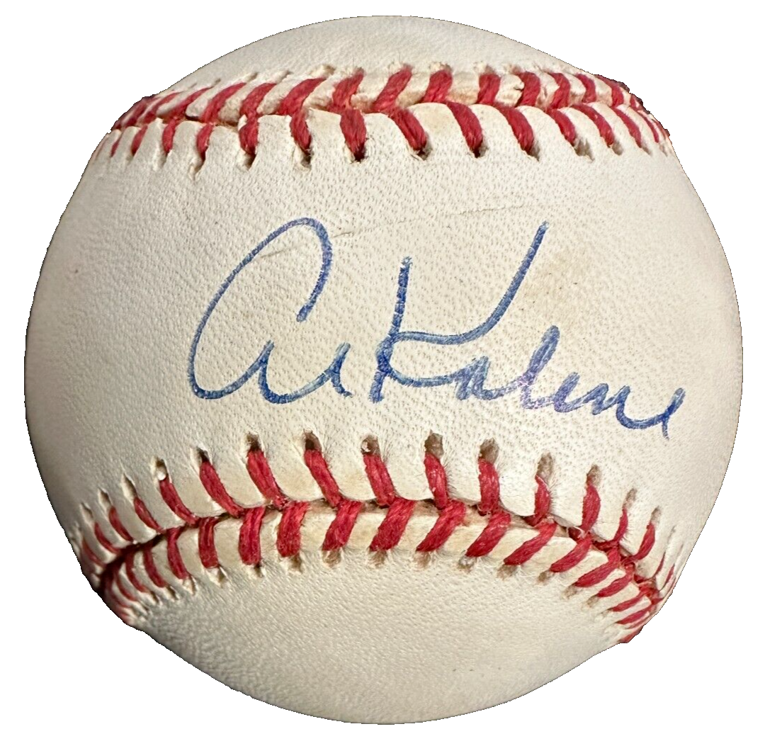 Al Kaline Autographed Bobby Brown American League Baseball HOF Tigers