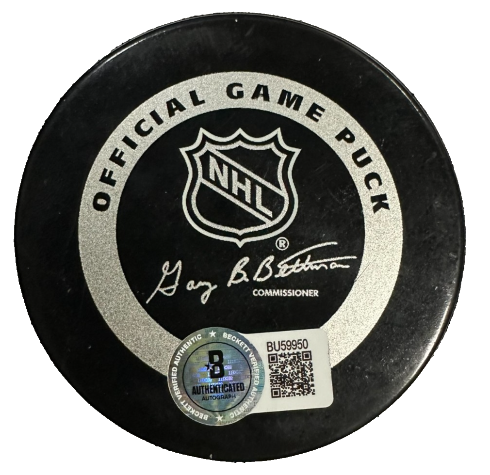 Pavel Bure Autographed New York Rangers Official Game Puck BAS NHL