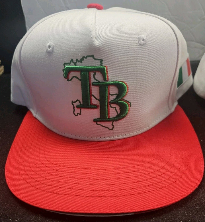 Lot Of 2 Custom Tampa Bay Italian Flag Snapback Hats