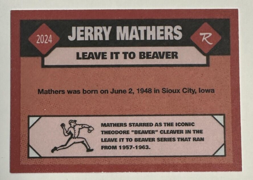 Jerry Mathers Autographed Leave it to Beaver Custom Trading Card