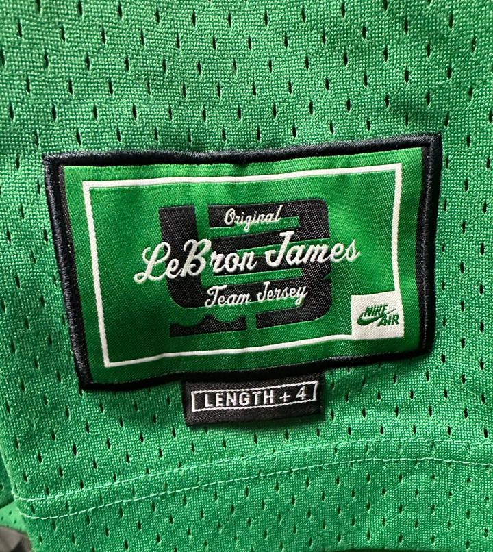 Nike Air Lebron King James Team Jersey Shirt Green Mens Size XL Length +4 NBA
