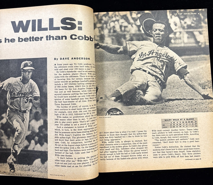 1963 Dell Sports baseball magazine Maury Wills Los Angeles Dodgers
