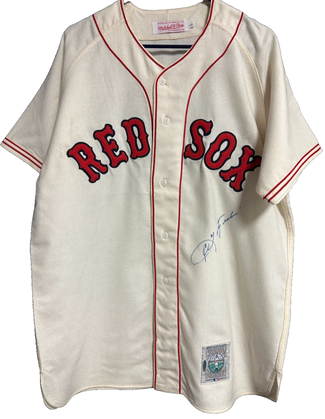 Carl Yastrzemski Signed Mitchell & Ness Cooperstown Collection Wool Jersey UDA