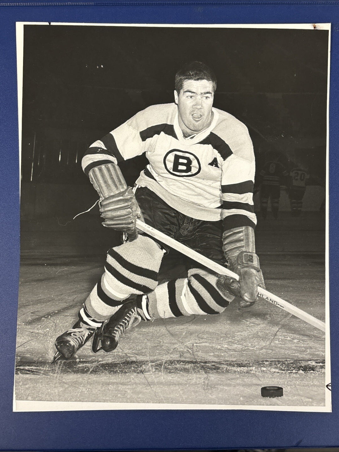 1950’s Fleming Mackell Original Boston Bruins Team Photo 7x9
