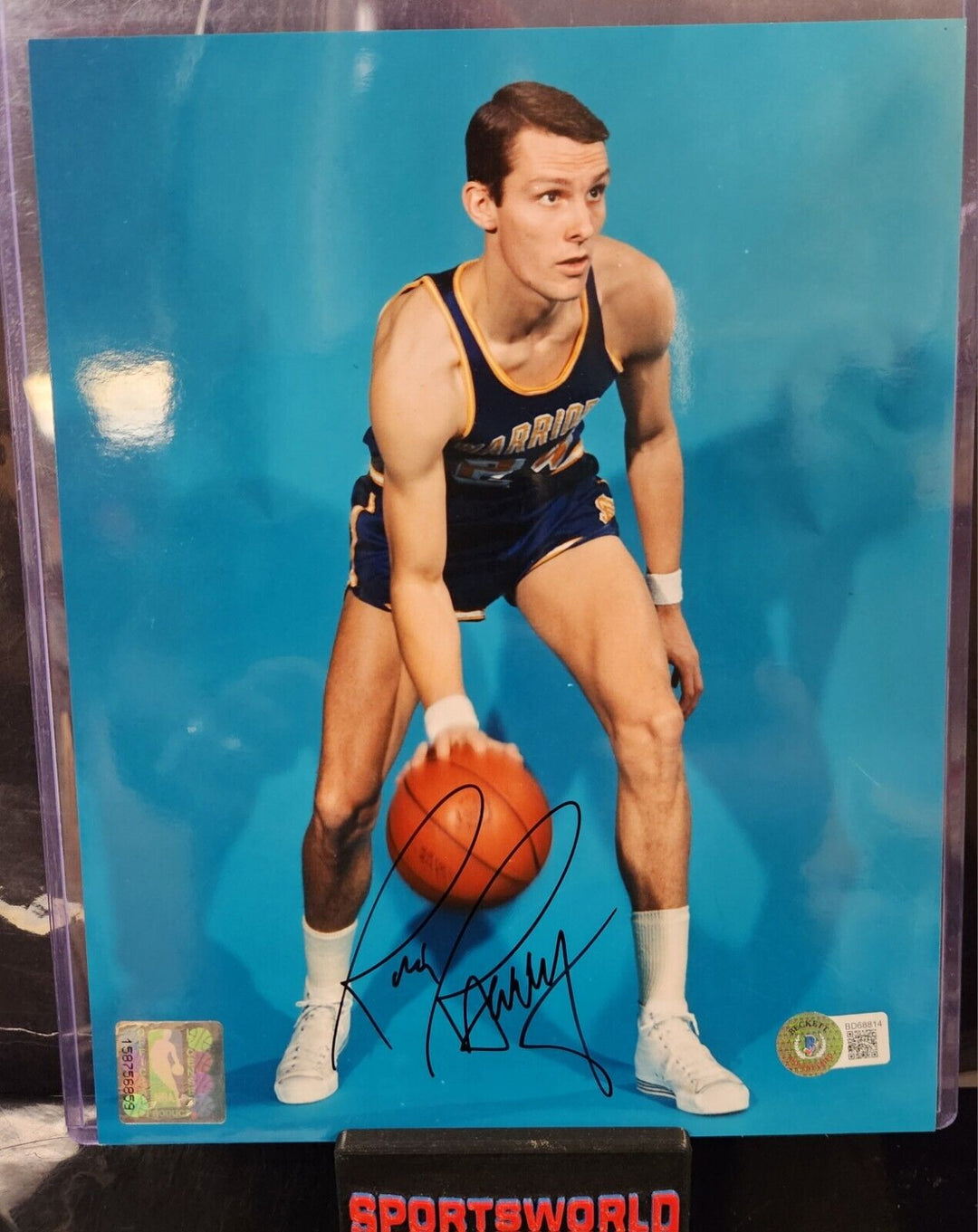 Rick Barry Signed 8x10 Photo New York Knicks HOF Beckett COA